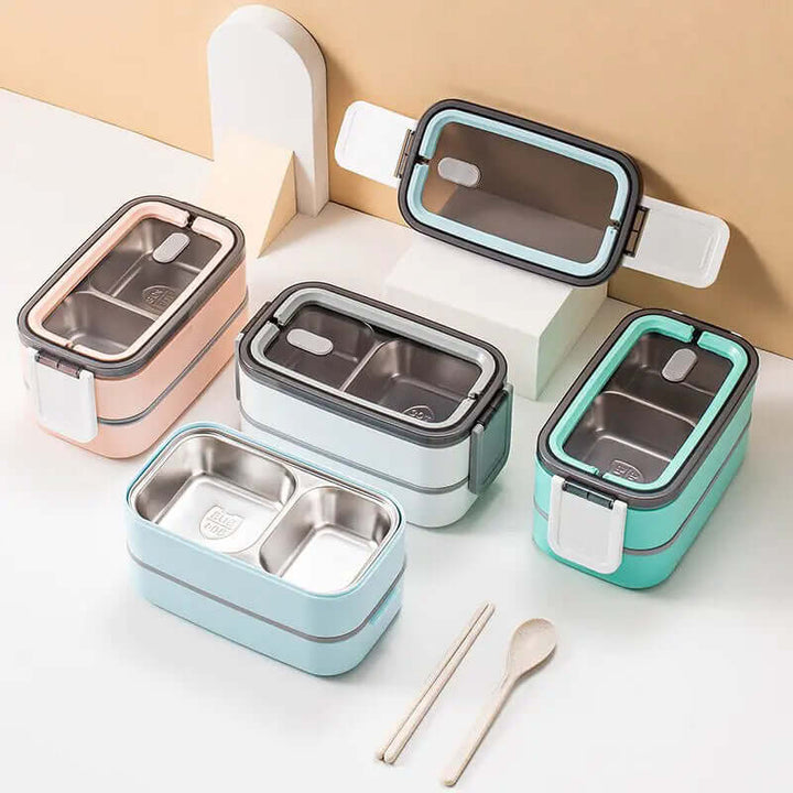 2-Schichtige Edelstahl Bento Lunchbox