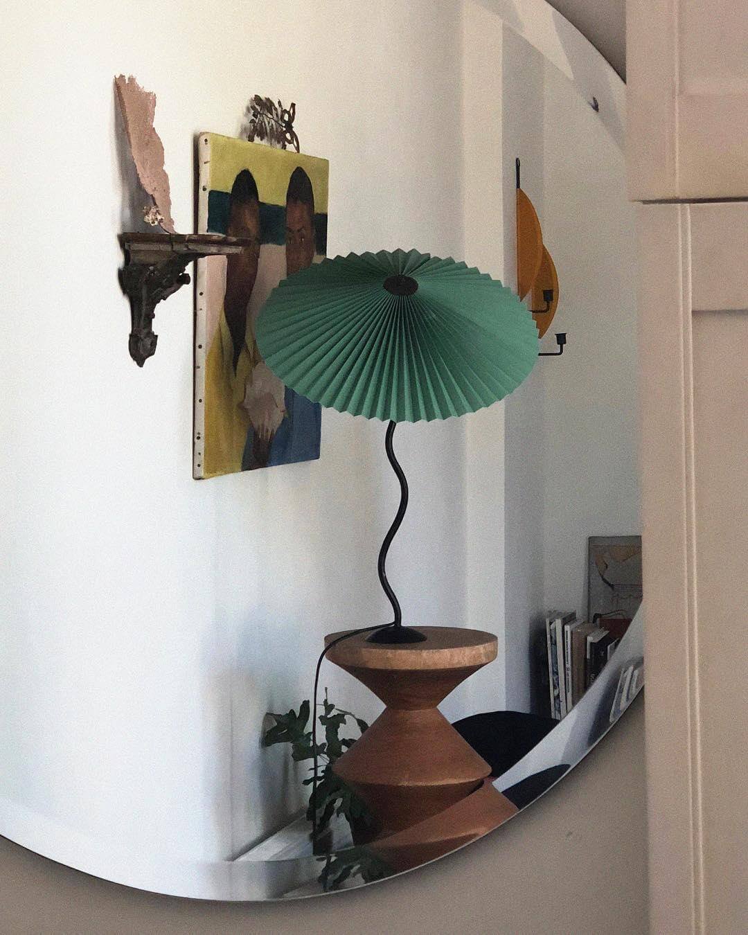 Designer Tischlampe Metall Modern Wellenförmig