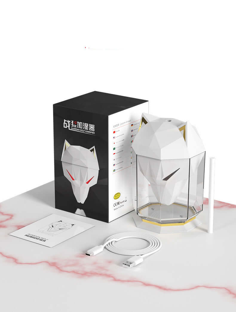 Humidificateur veilleuse tête de loup