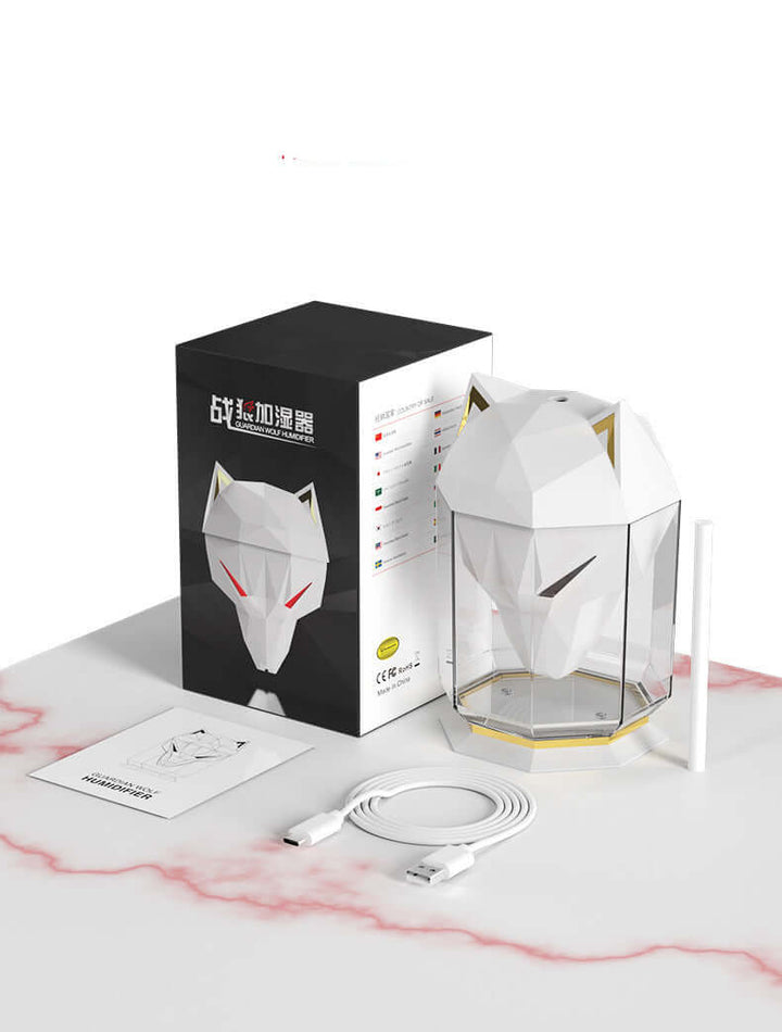 Humidificateur veilleuse tête de loup