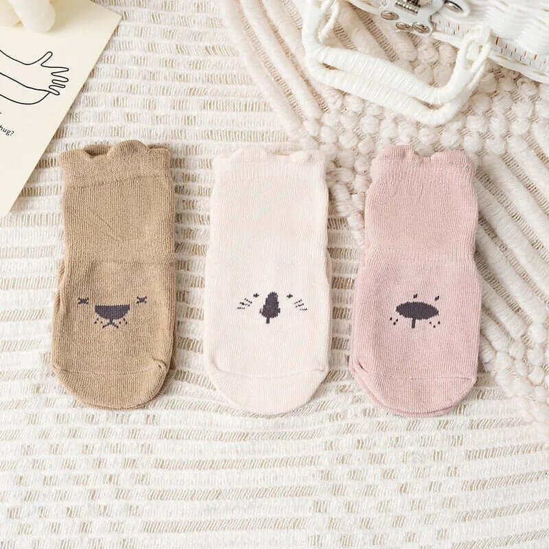 3er-Pack Babysocken mit Anti-Rutsch-Gummi