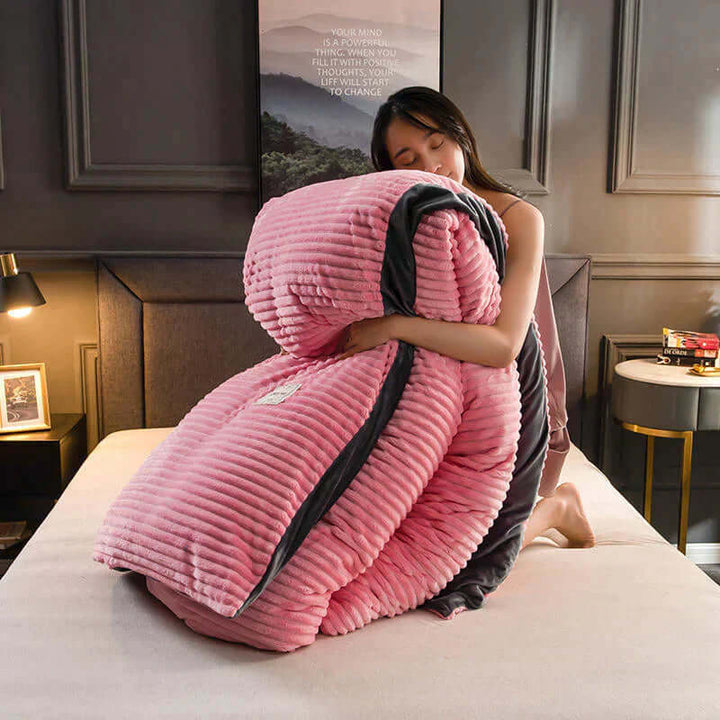 Samt-Fleece Bettbezug für luxuriösen Schlafkomfort