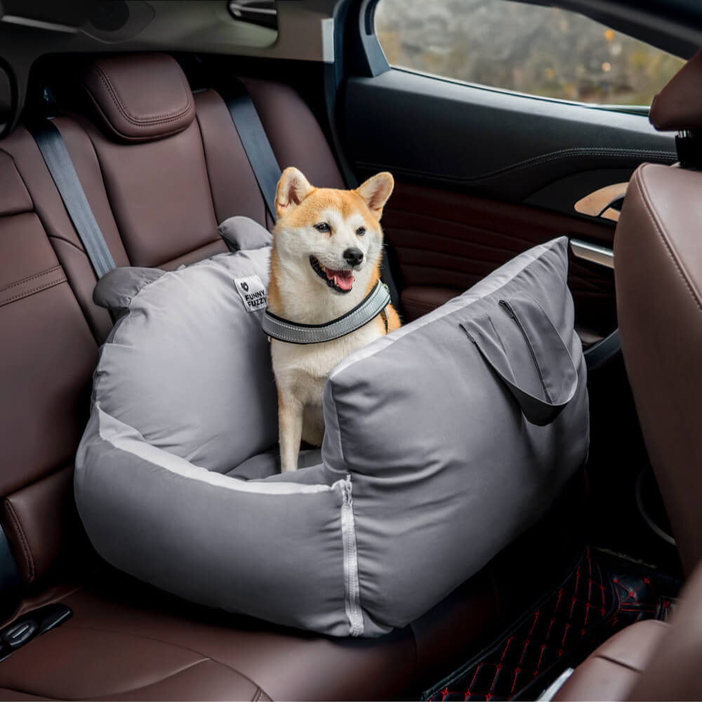 Panier de voiture sécurisé pour chien avec coussin de protection