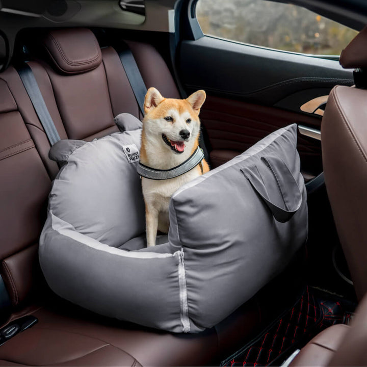 Panier de voiture sécurisé pour chien avec coussin de protection