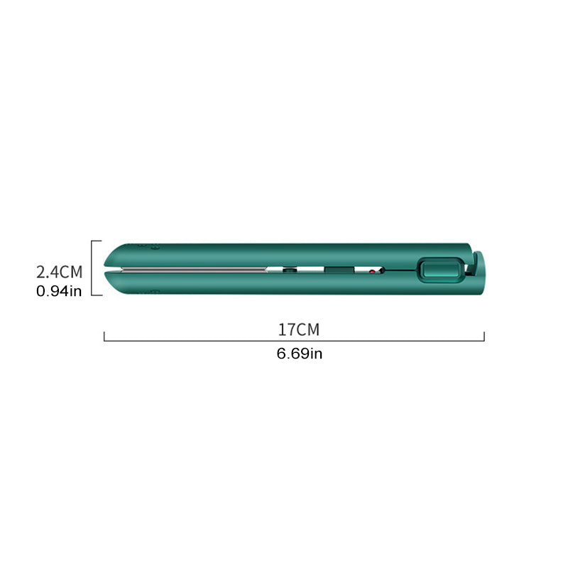 "2-in-1 Haarstyler: Glätteisen & Lockenstab im Einsatz, ergonomisches Design, flexible Frisurenoptionen."