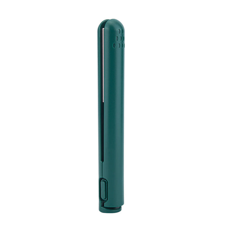 "2-in-1 Haarstyler: Glätteisen & Lockenstab im Einsatz, ergonomisches Design, flexible Frisurenoptionen."