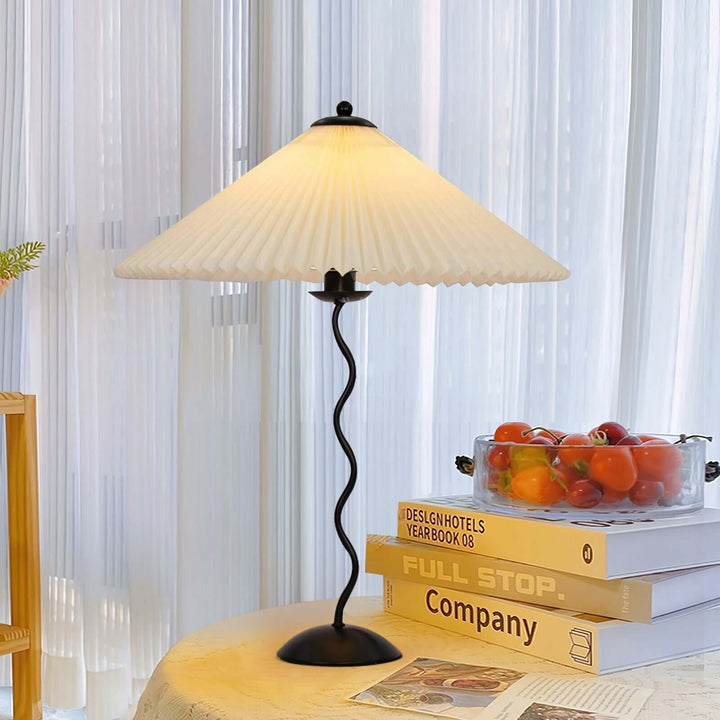 Designer Tischlampe Metall Modern Wellenförmig