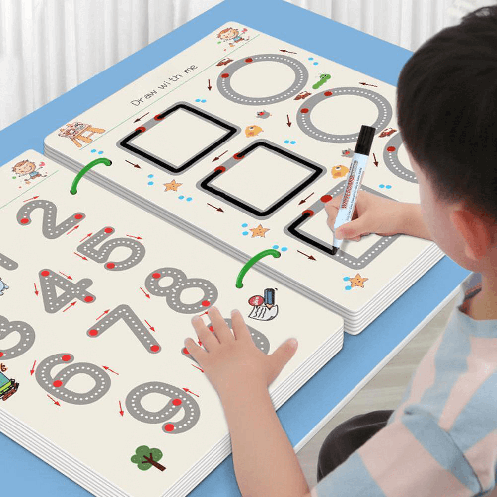 Wiederverwendbares Schreibheft Set für Kleinkinder