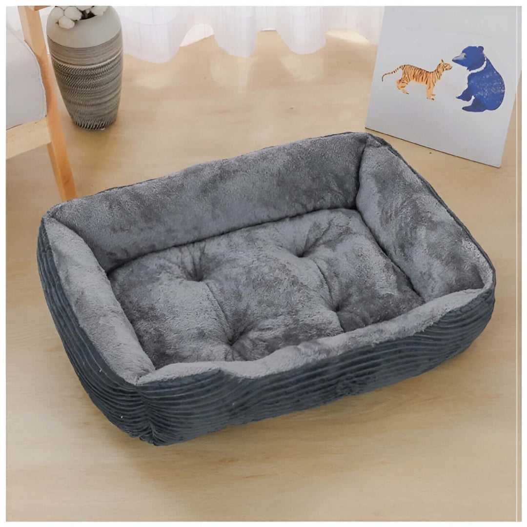 Lit orthopédique en peluche pour animaux de compagnie