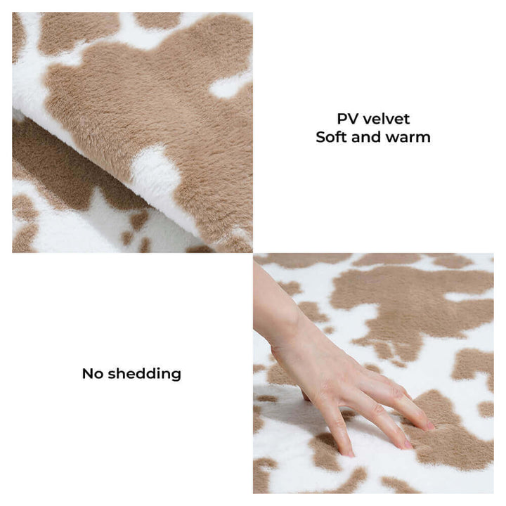 Couverture douillette pour animal de compagnie motif vache
