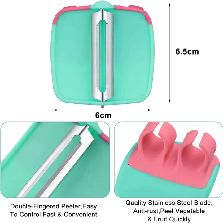 4er Set Finger-Gemüseschäler - Schnell & Präzise Schälen