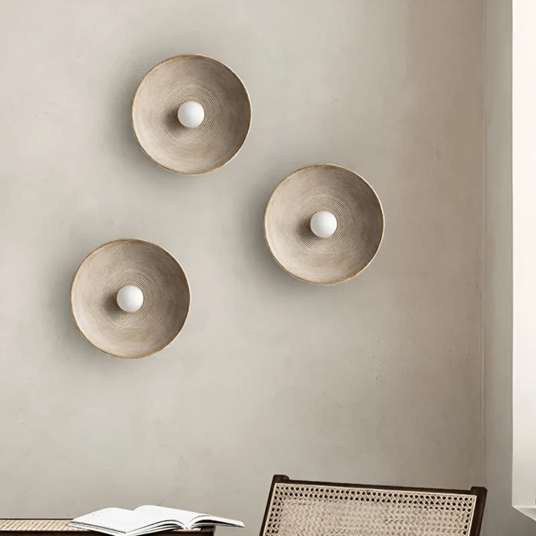 Runde LED Wandleuchte Harz Glas Modern Design