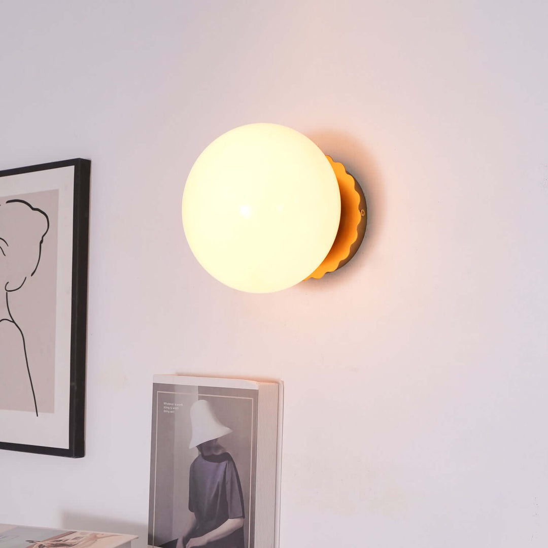 Moderne Rosa Glas Wandleuchte