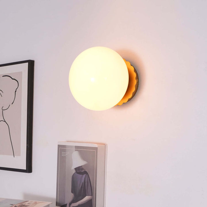 Moderne Rosa Glas Wandleuchte