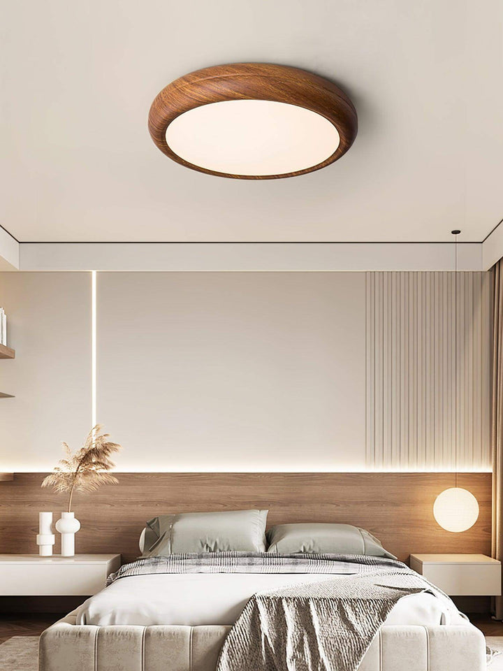 LED Deckenleuchte Holzoptik Modern Rund