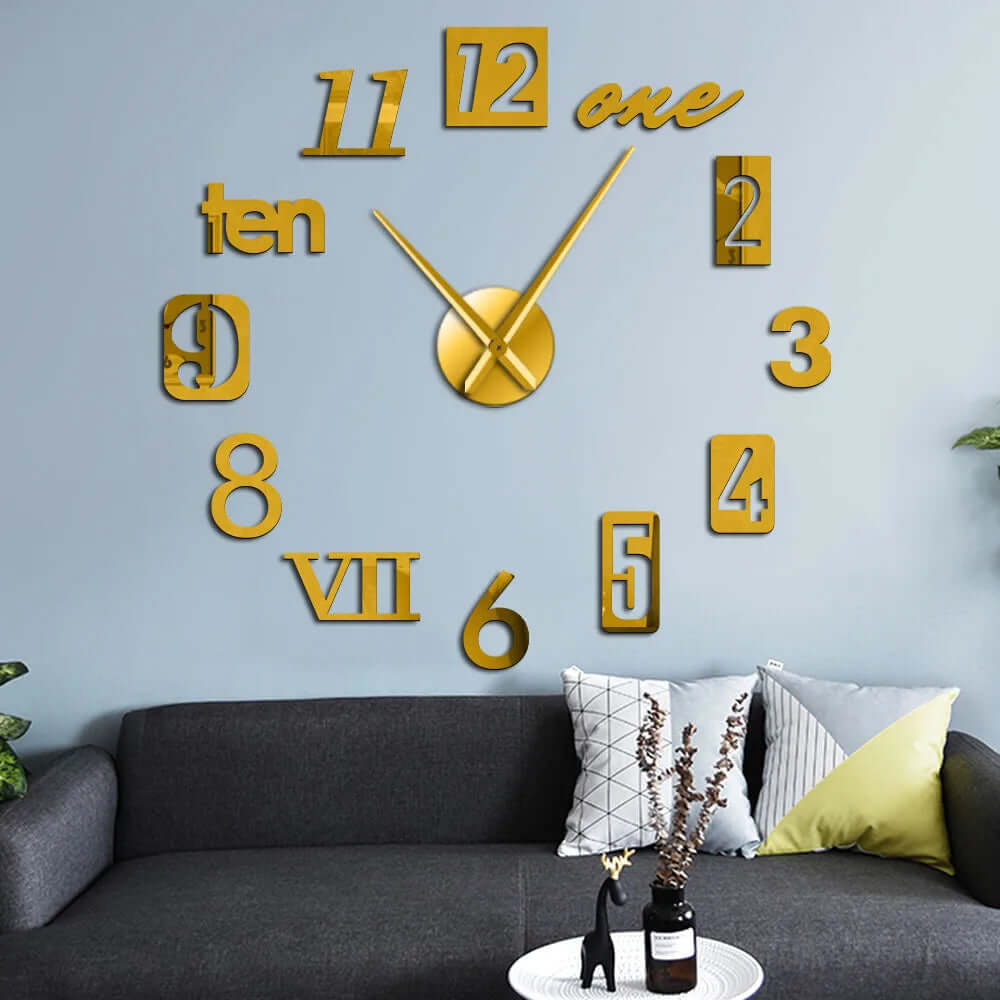 Moderne Design-Wanduhr mit leisem Laufwerk