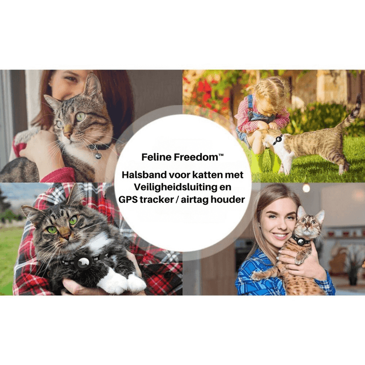 Katzenhalsband mit Sicherheitsverschluss & GPS-Tracker Halterung