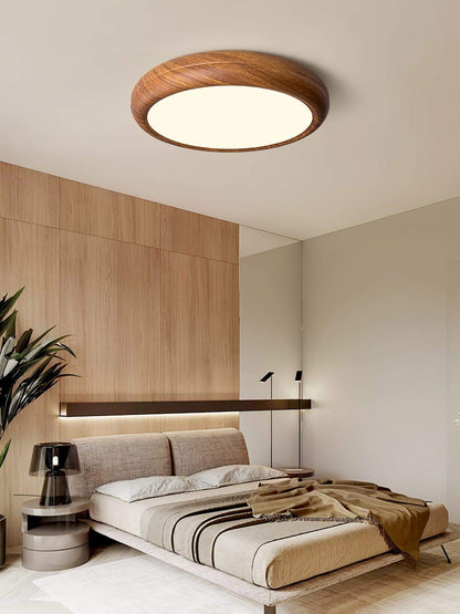 LED Deckenleuchte Holzoptik Modern Rund