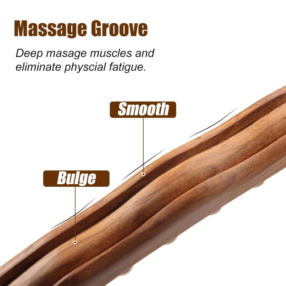 Holz Gua Sha Massage-Stab 60cm - Tiefenentspannung