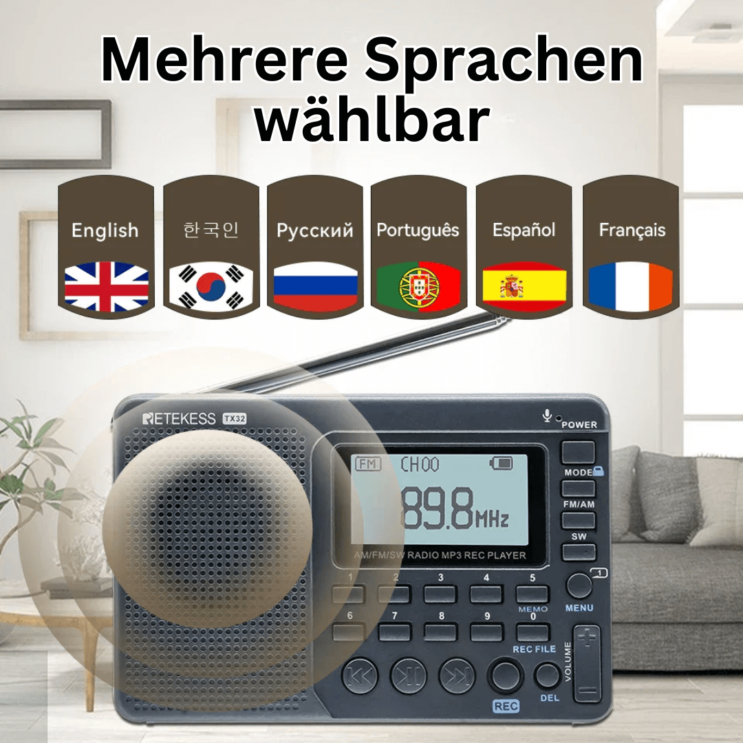Radio multibande portable avec fonction d'enregistrement