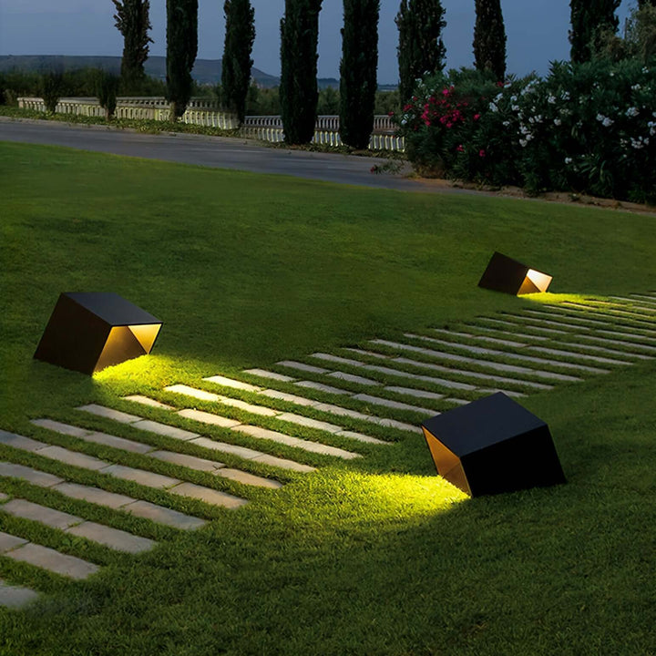 Solar Aussenleuchte Garten LED Würfel IP65