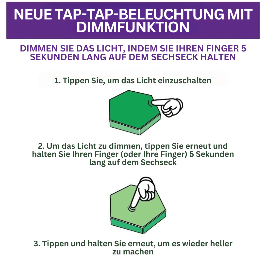 Interaktive Sechseckige LED Wandbeleuchtung