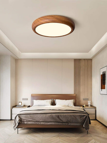 LED Deckenleuchte Holzoptik Modern Rund