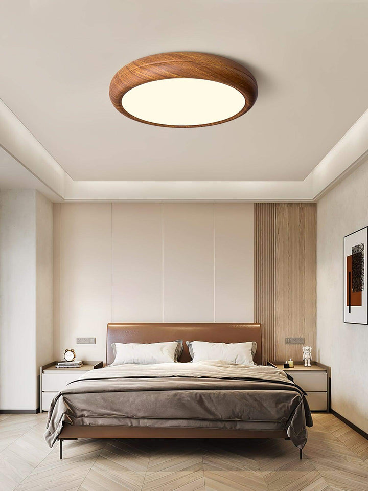 LED Deckenleuchte Holzoptik Modern Rund