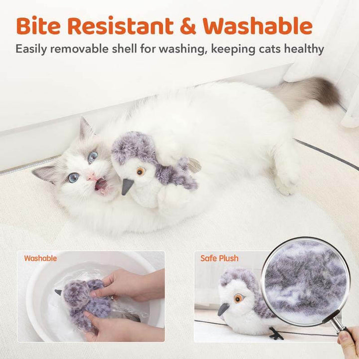Jouet interactif pour chat oiseau avec sons