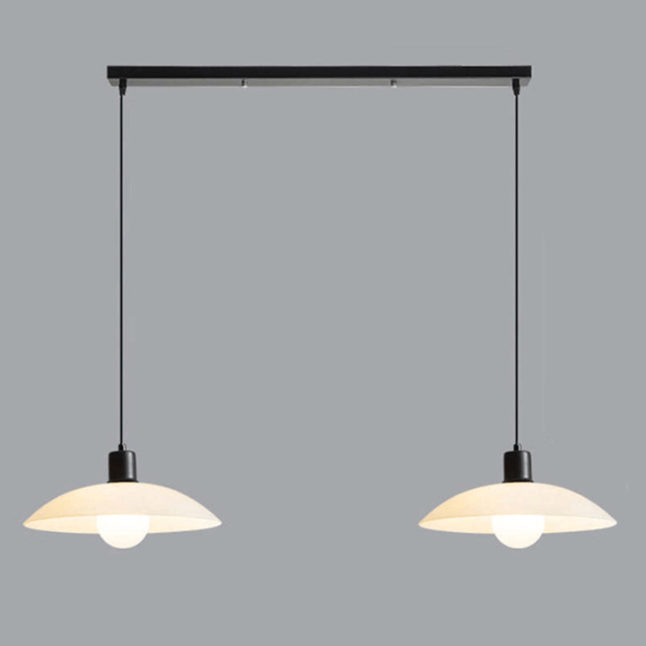 Minimalistische Pendelleuchte Weißglas