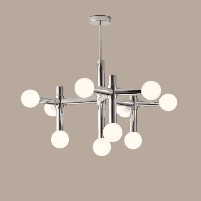 Moderner Glaskugel-Kronleuchter - 80cm