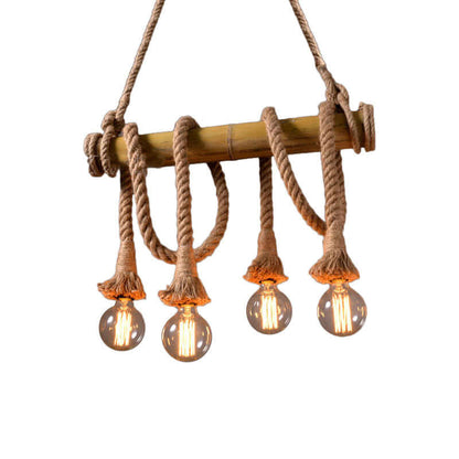 Suspension réglable en bambou - design corde