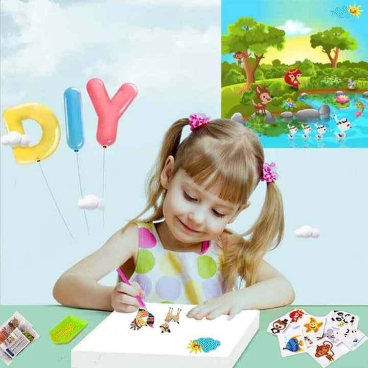 Kinder-Diamant-Sticker Set - Glitzernde Bastel-Steine