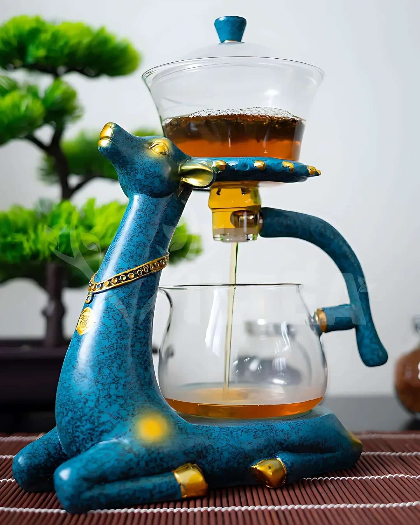 Service à thé à motif animalier - Infusion de thé élégante