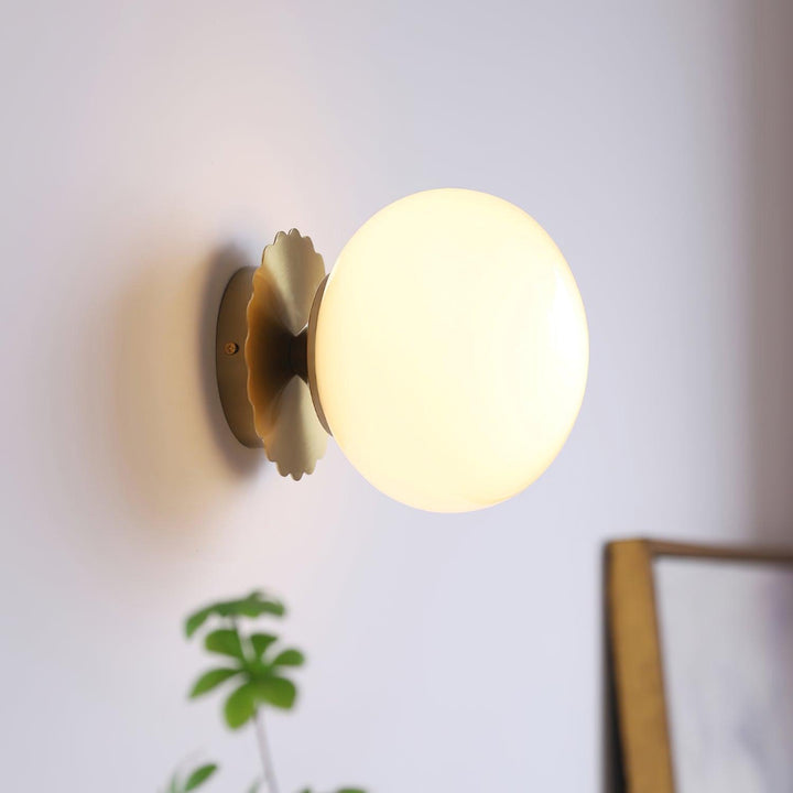 Moderne Rosa Glas Wandleuchte