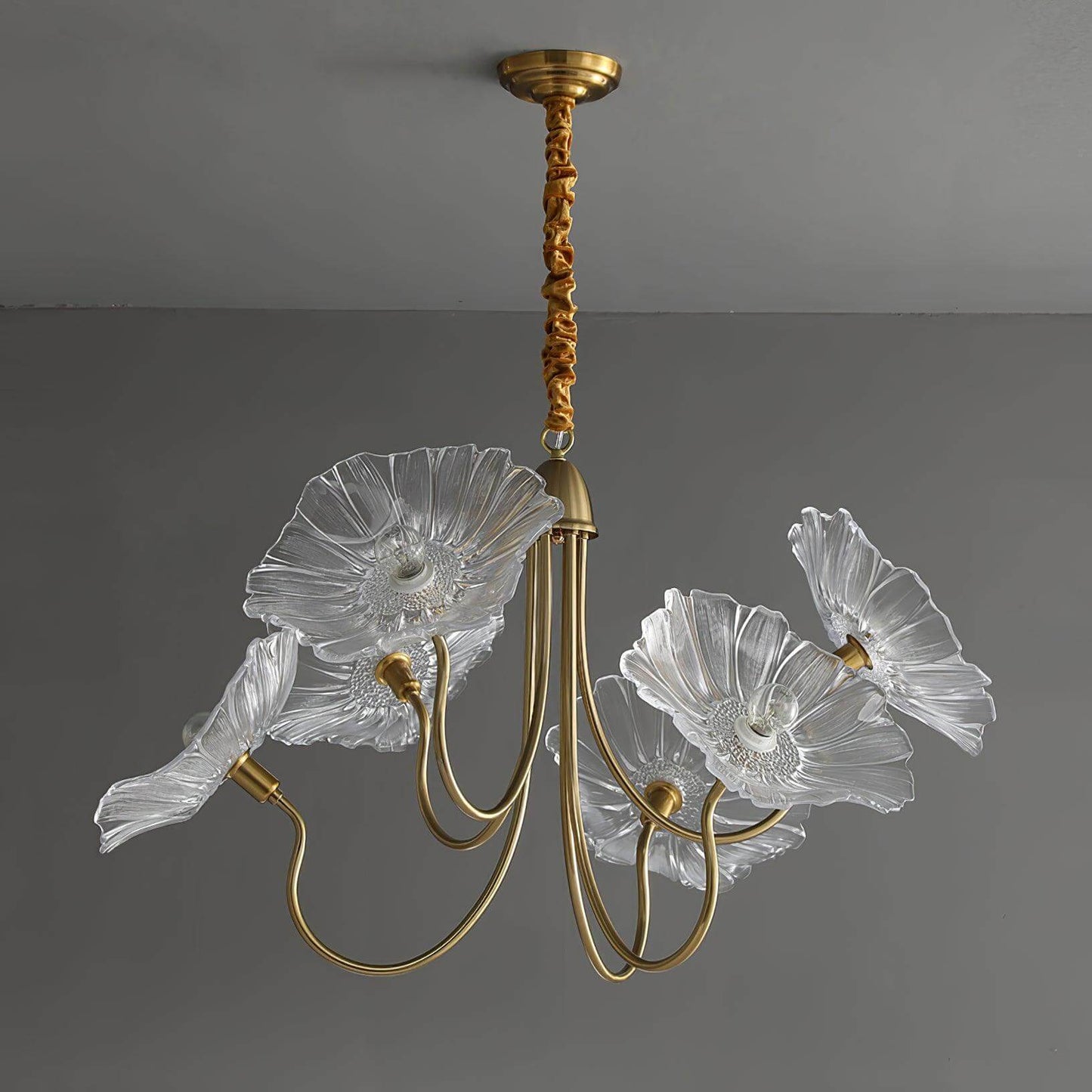 Moderner Glas-Kronleuchter Lotusblüten-Design