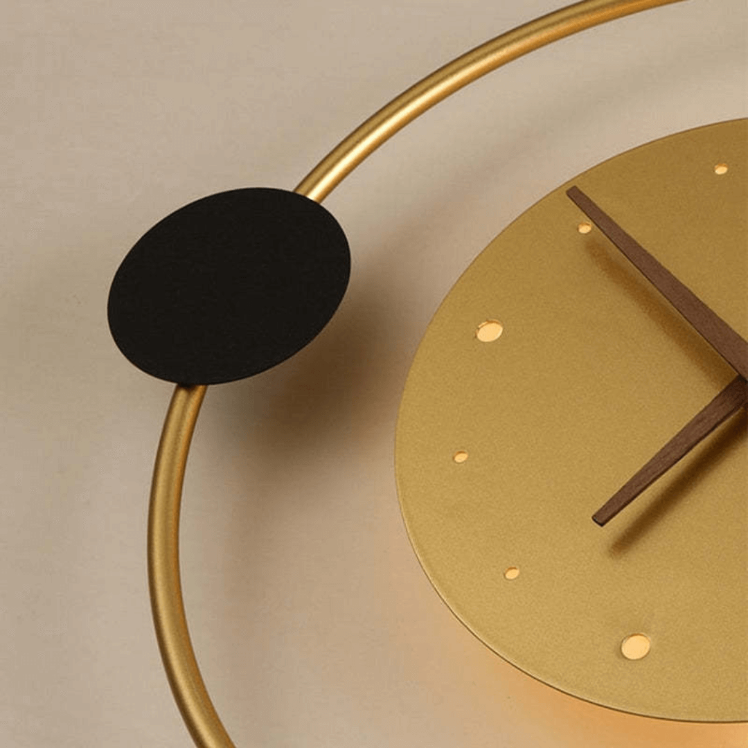 Horloge murale LED avec éclairage, design moderne