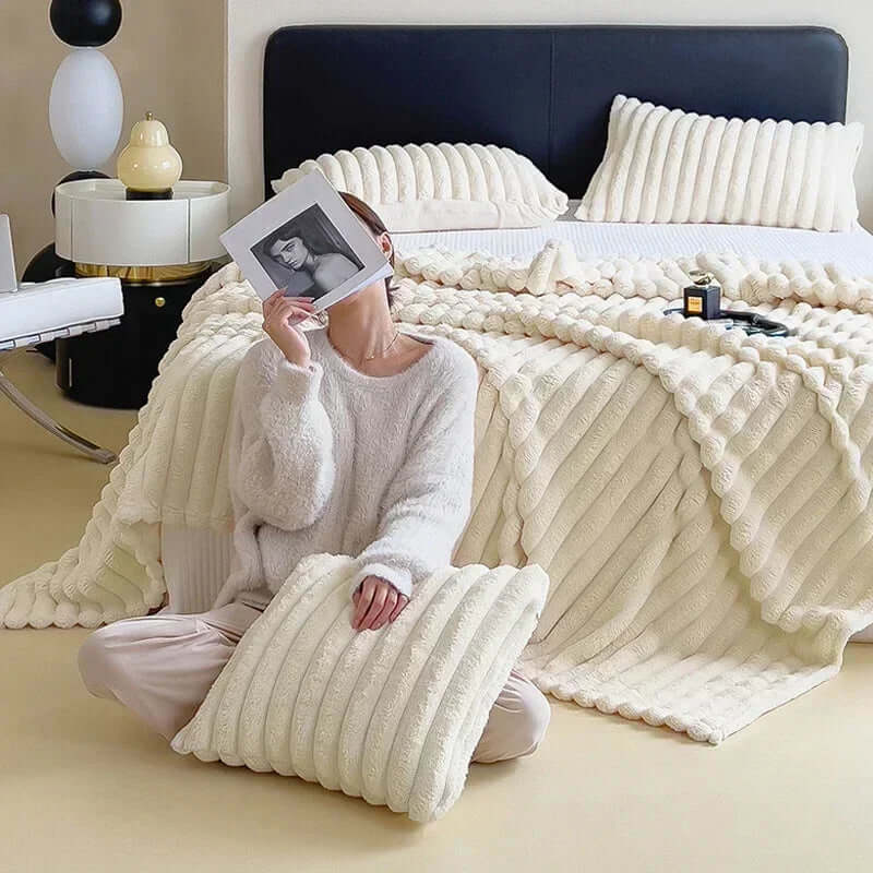 Kuschelige Plüschdecke für Gemütlichkeit