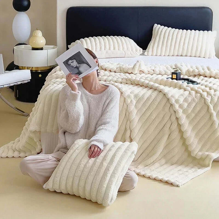Kuschelige Plüschdecke für Gemütlichkeit