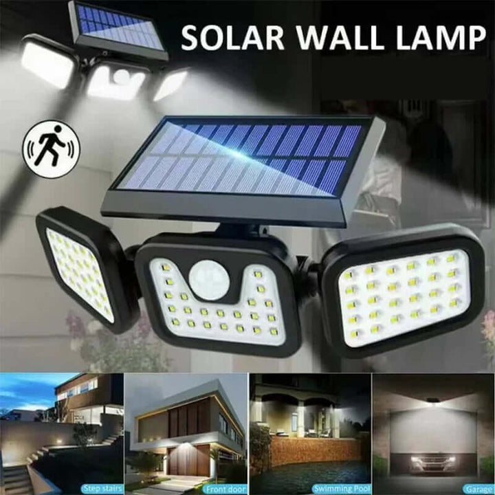 Solar-Wandleuchte Außen 74 LEDs