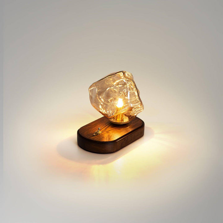 Lampe de table en verre Ice Stone Design