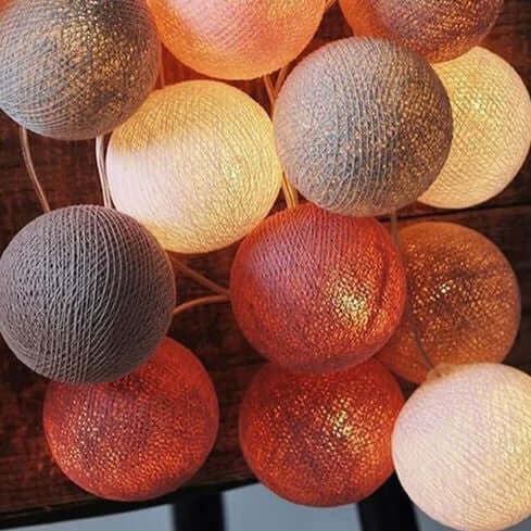 Baumwoll-Lichterkette 1,5m 10 LEDs - Warmweiß