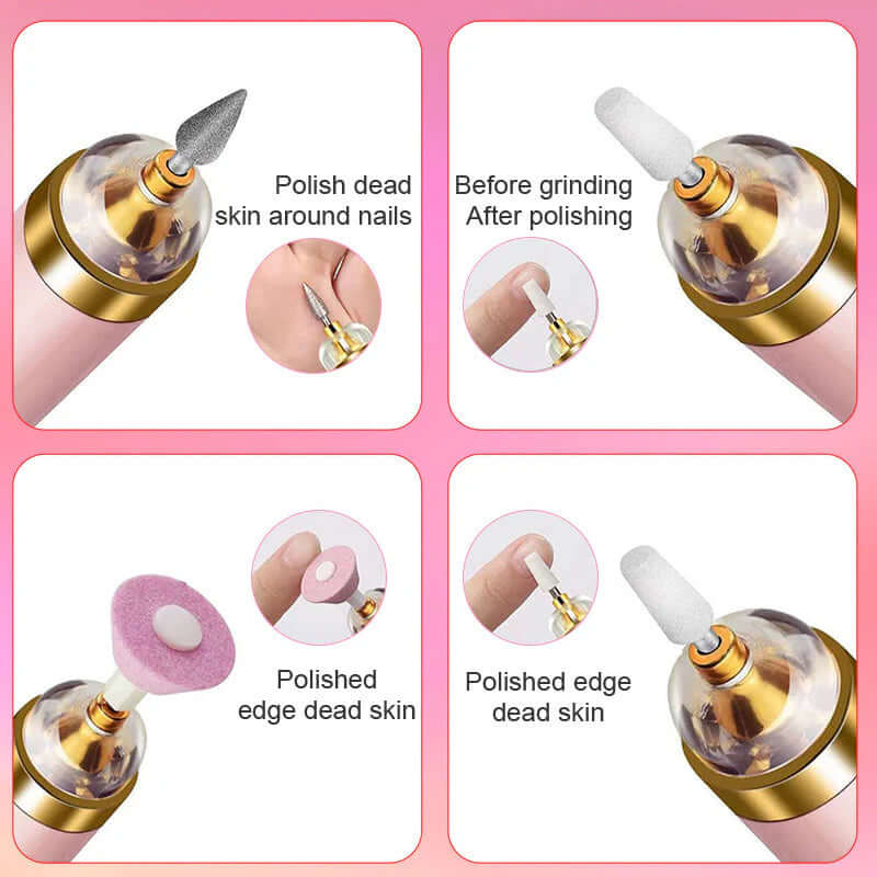 Appareil électrique de soin des ongles 5 en 1 - Kit de manucure avec lumière LED
