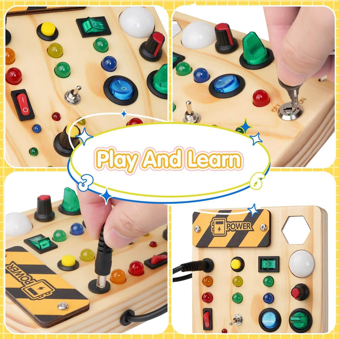 Montessori Lernspielzeug - Interaktives Kinderbrett