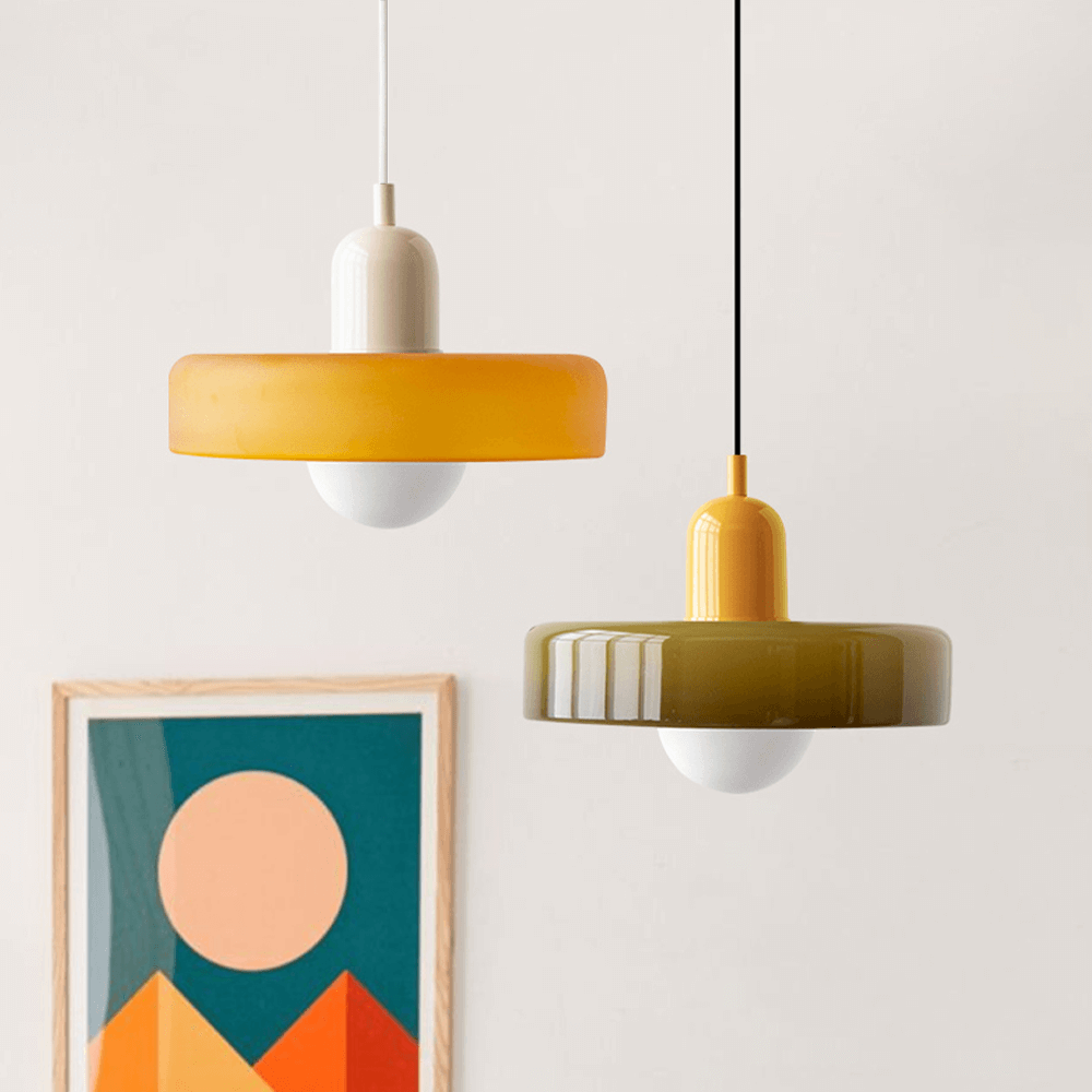 Bunte Glas-Hängelampe - Modernes Design