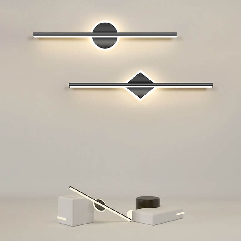 Moderne LED-Wandleuchte - rund &quadratisch