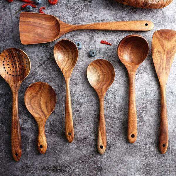 Holz-Küchenhelfer-Set - Natürlich & Langlebig