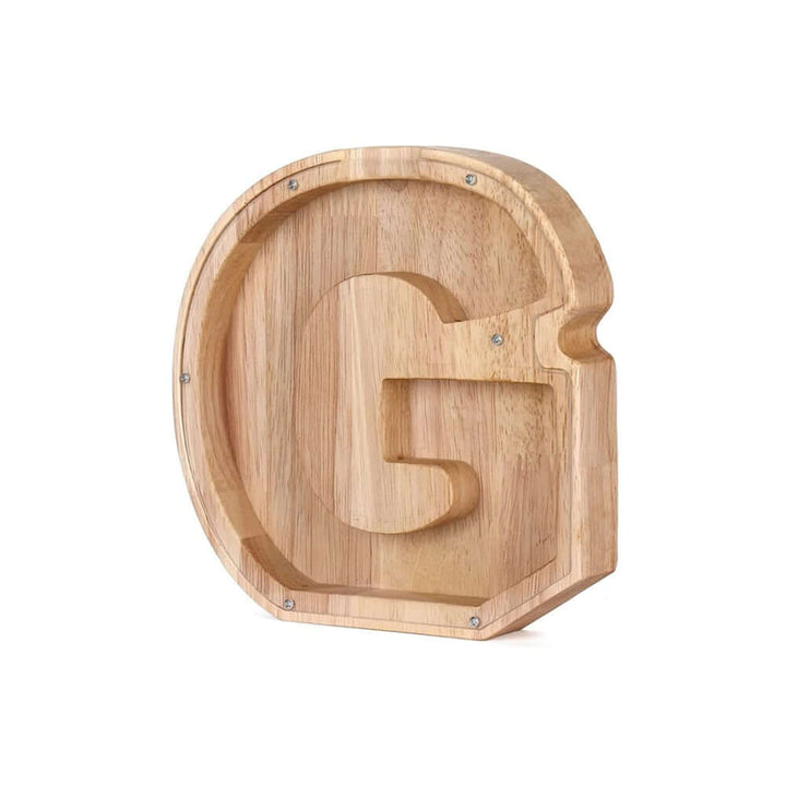 Holz Alphabet Sparschwein Buchstaben Spardose
