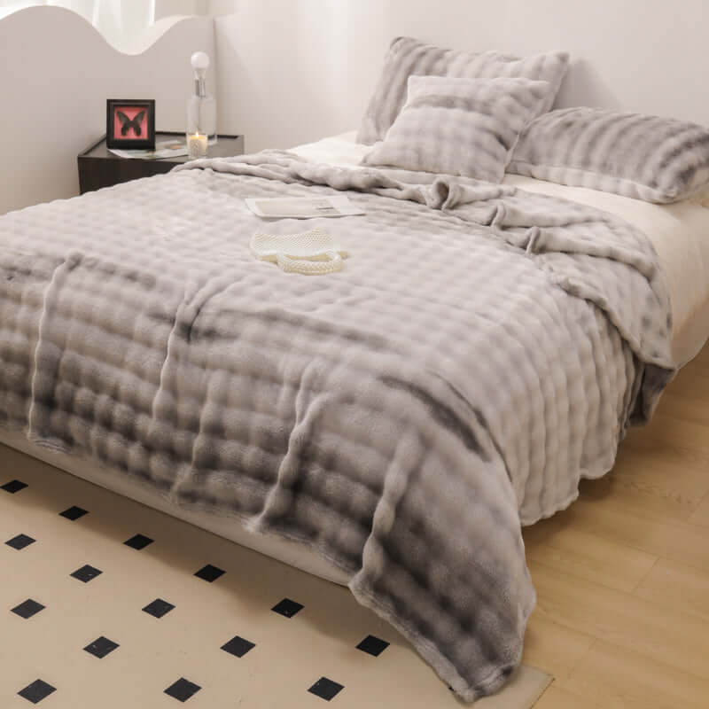 Couverture d'hiver en laine - douillette et chaude