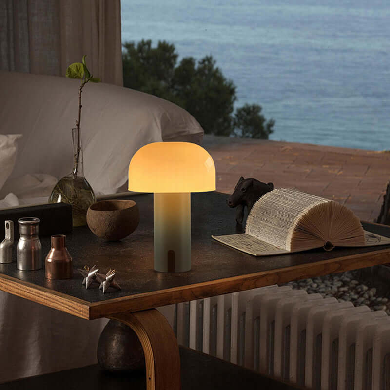 Dimmbare LED Pilz Tischlampe, Acryl